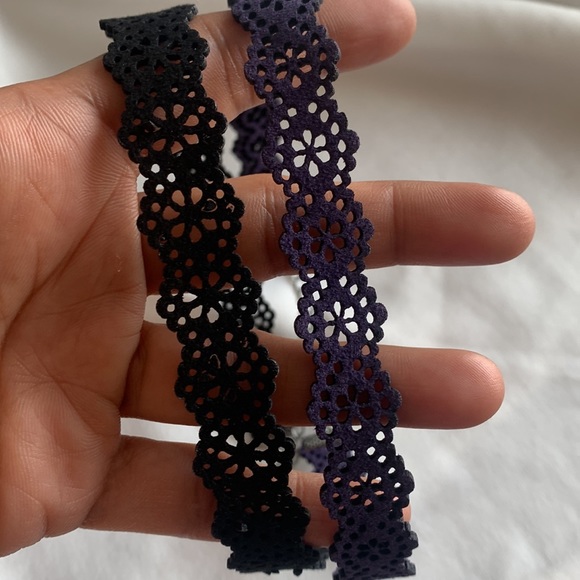 Black and Blue Suede Choker neckpieces - Picture 7 of 7